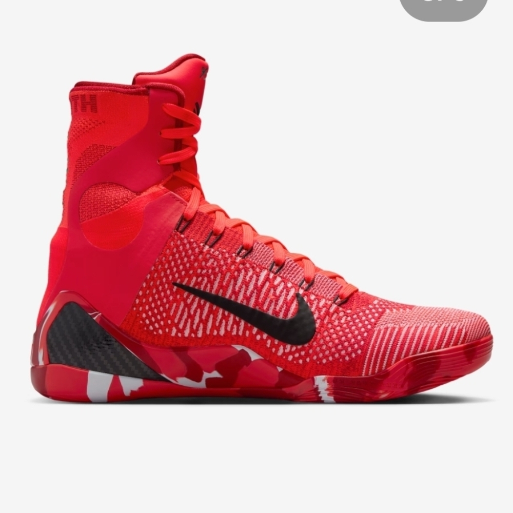 Kobe 9 Elite High Protro Men Size 9 Bright Crimson and Emerald Green 112025 - Picture 5 of 8